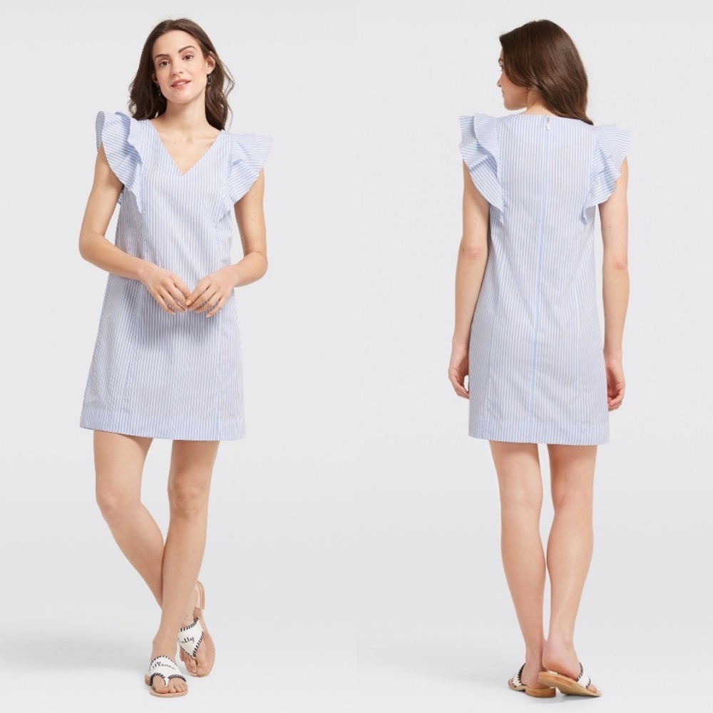 Draper James Striped Blue/White Shift Dress